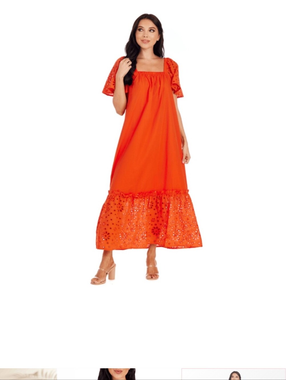 Mud PIE Conny Eyelet Maxi Dress Large.  NWT